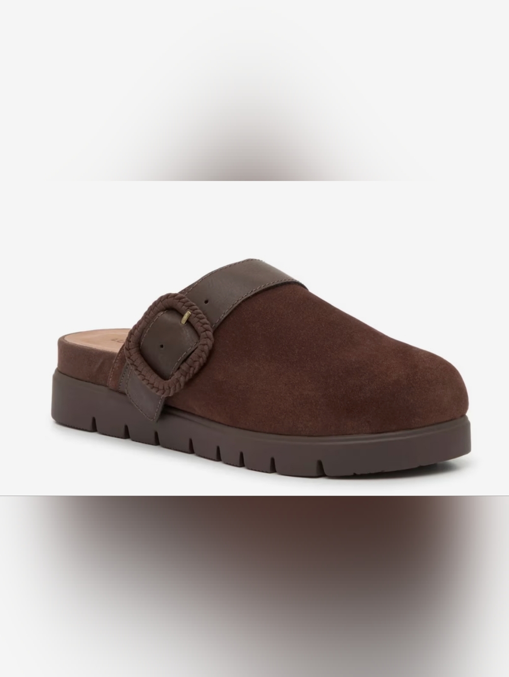 Lucky Brand Sweedy Mule Dark Chocolate Brown Slides Comfort Shoes Size 8.5